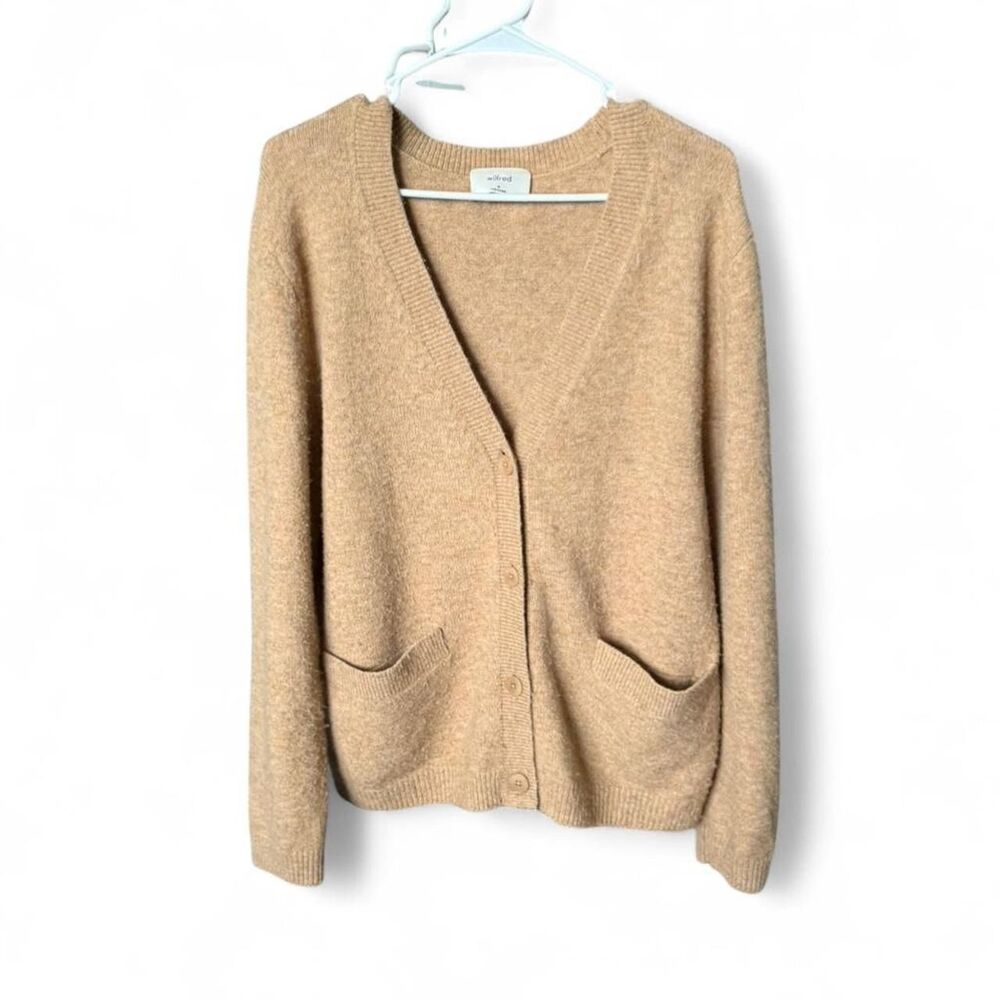 Aritzia Wilfred Cashmere/Wool blend, brown cardigan Size M